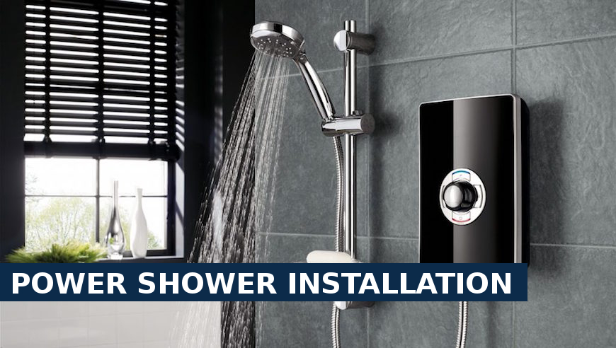 Power shower installation Harold Wood
